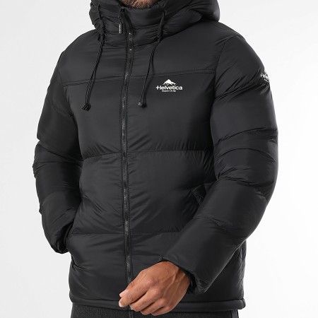 Helvetica - Doudoune Capuche Middle Block Noir