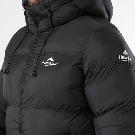 Helvetica - Doudoune Capuche Middle Block Noir