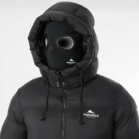 Helvetica - Doudoune Capuche Middle Block Noir