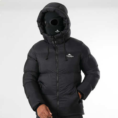 Helvetica - Doudoune Capuche Middle Block Noir