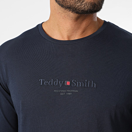 Teddy Smith - Tee Shirt Manches Longues Regular Fit 11017931D Bleu Marine