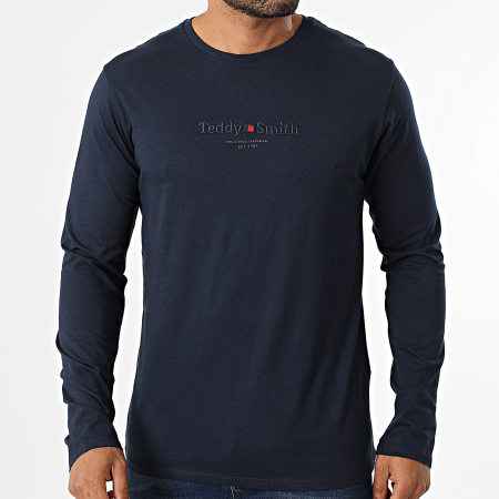 Teddy Smith - Tee Shirt Manches Longues Regular Fit 11017931D Bleu Marine