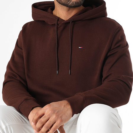 Tommy Jeans - Sweat Capuche Flag 0742 Marron Foncé