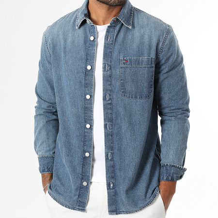 Tommy Jeans - Regular Fit 2121 Camisa vaquera azul de manga larga