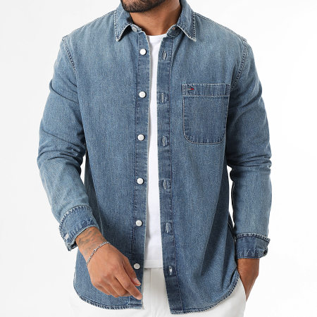 Tommy Jeans - Regular Fit 2121 Camisa vaquera azul de manga larga