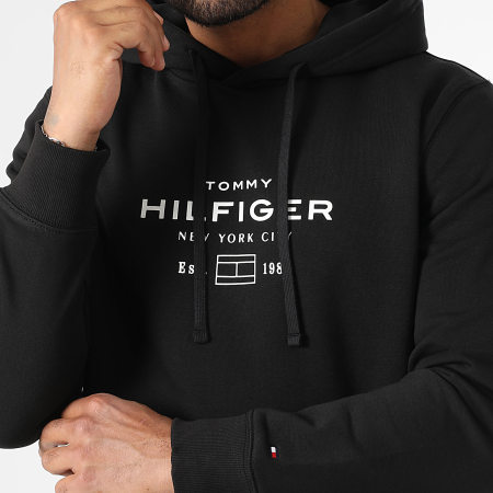Tommy Hilfiger - Sweat Capuche Oval Graphic 0864 Noir
