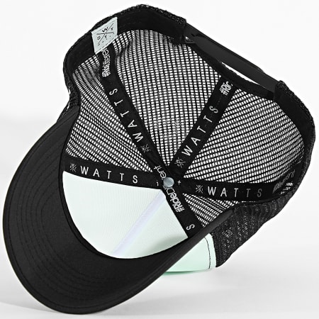 Watts - Casquette Trucker Tribe Noir Vert Clair