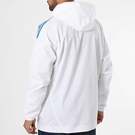 Adidas Sportswear - Veste Capuche Zippée A Bandes Real Madrid JP4024 Blanc