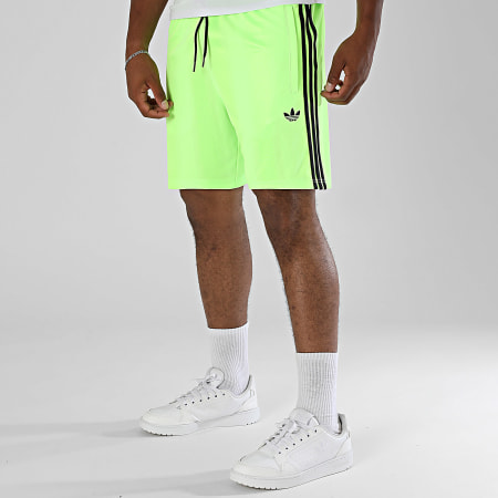 Adidas Originals - Short Jogging A Bandes Jacquard JW5928 Vert Fluo