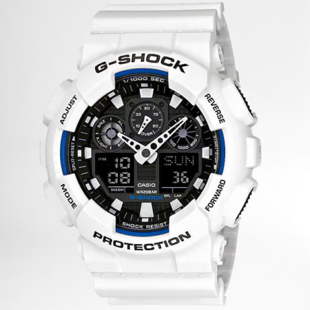 G-Shock - Montre G-Shock GA-100B-7AER Blanc Noir