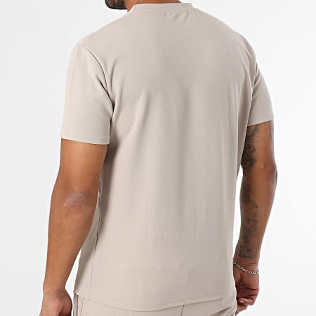 Frilivin - Ensemble Tee Shirt Oversize Large et Pantalon 653 Beige