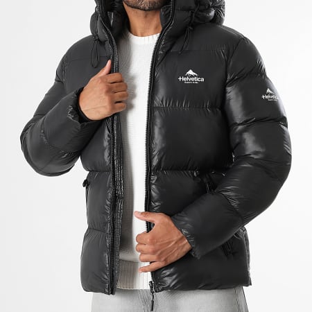 Helvetica - Doudoune Capuche Frost Noir