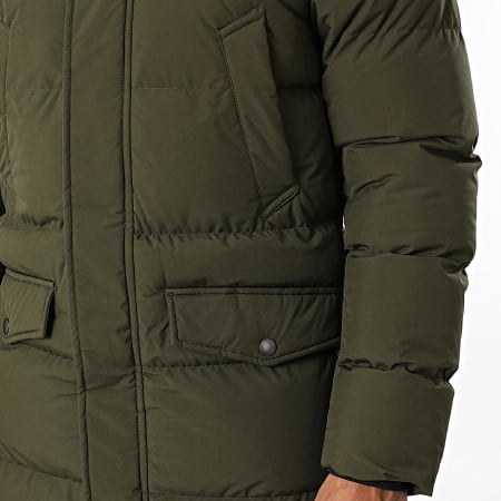 Kymaxx - Doudoune Capuche Longue Vert Kaki