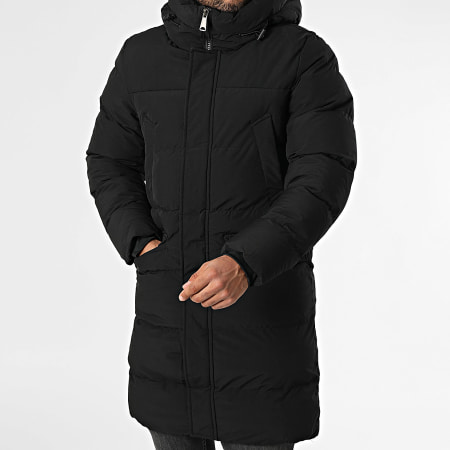 Kymaxx - Doudoune Capuche Longue Noir