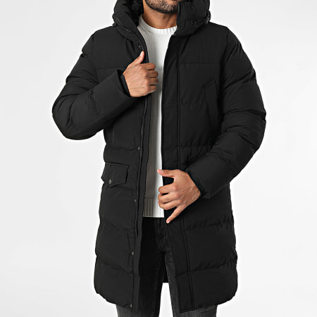 Kymaxx - Doudoune Capuche Longue Noir