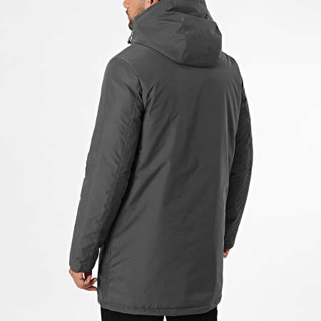 Kymaxx - Parka Capuche Zippée Gris Anthracite