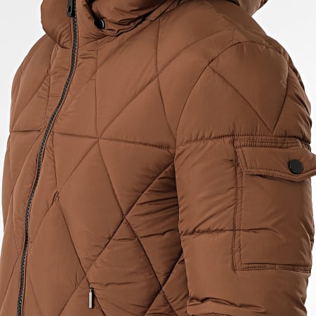 Kymaxx - Doudoune Capuche Zippée 344 Marron