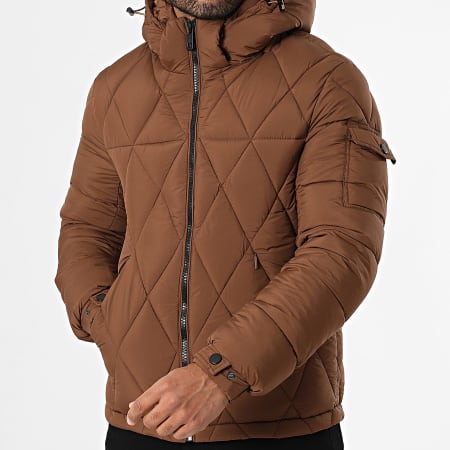 Kymaxx - Doudoune Capuche Zippée 344 Marron