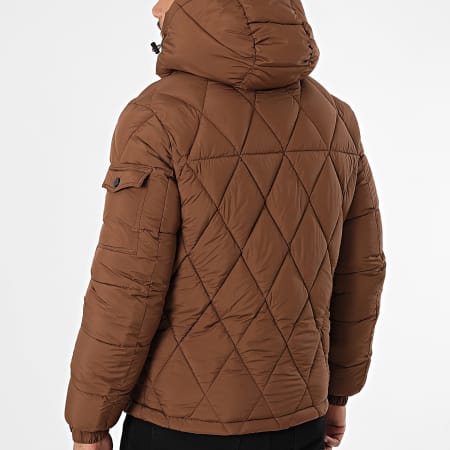 Kymaxx - Doudoune Capuche Zippée 344 Marron