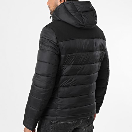 Kymaxx - Doudoune Capuche Zippée Unie Noir