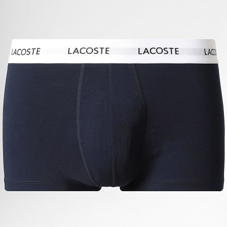 Lacoste - Lot De 3 Boxers Classic Bleu Marine Bleu Clair