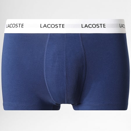 Lacoste - Lot De 3 Boxers Classic Bleu Marine Bleu Clair