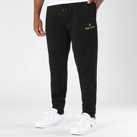 Polo Ralph Lauren - Pantalon Jogging Logo Embroidery Noir Doré