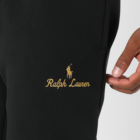 Polo Ralph Lauren - Pantalon Jogging Logo Embroidery Noir Doré