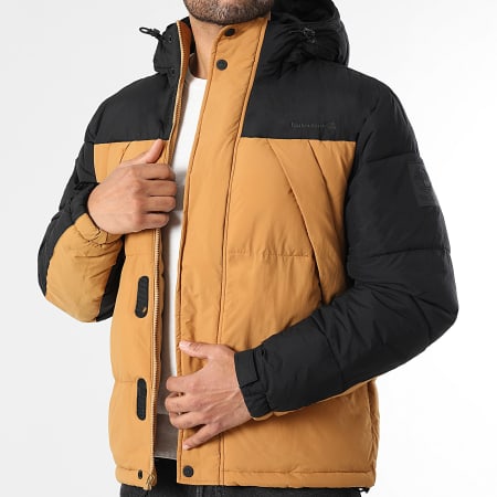 Timberland - A6267 Abrigo con capucha negro camel