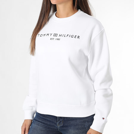 Tommy Hilfiger - Sweat Crewneck Femme Reg Corp Logo 9791 Blanc
