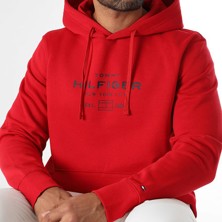 Tommy Hilfiger - Sweat Capuche Oval Graphic 0864 Rouge