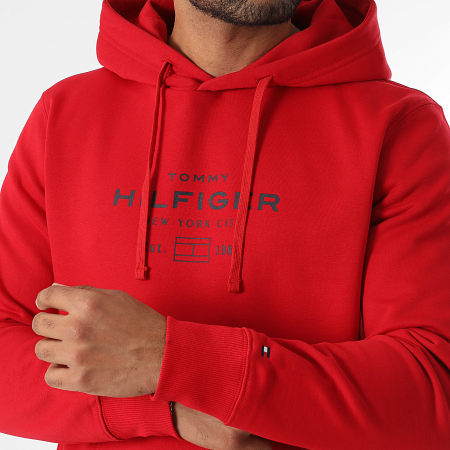 Tommy Hilfiger - Sweat Capuche Oval Graphic 0864 Rouge