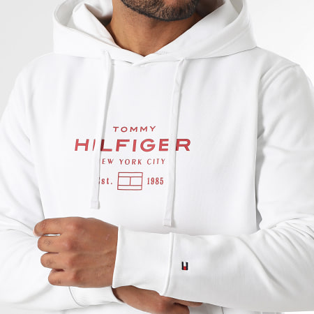 Tommy Hilfiger - Sweat Capuche Oval Graphic 0864 Blanc