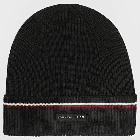 Tommy Hilfiger - Bonnet Signature Tape Wool Blend 3587 Noir
