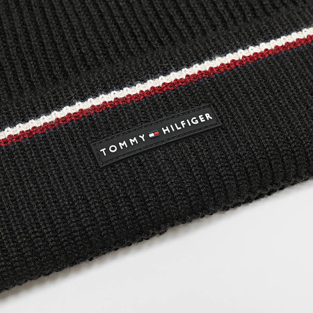 Tommy Hilfiger - Bonnet Signature Tape Wool Blend 3587 Noir