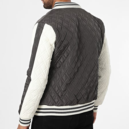 Kymaxx - Veste Teddy Gris Anthracite Beige