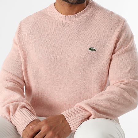 Lacoste - Pull Classic Fit Logo Brodé Crocodile Rose