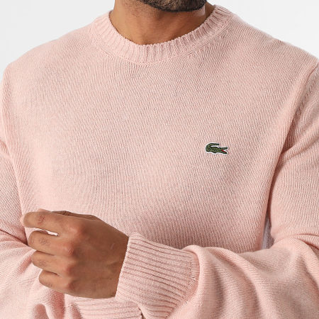 Lacoste - Pull Classic Fit Logo Brodé Crocodile Rose