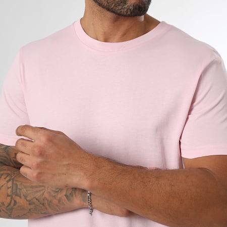 LBO - Pack de 5 camisetas 170 blanco beige jaspeado turquesa claro rosa negro