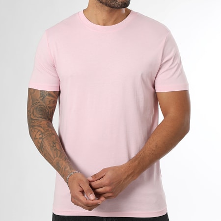 LBO - Pack de 5 camisetas 170 blanco beige jaspeado turquesa claro rosa negro