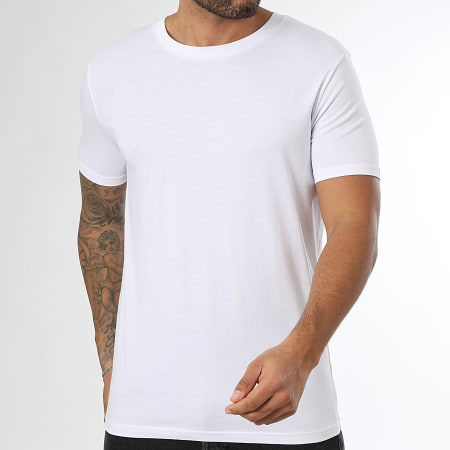 LBO - Pack de 5 camisetas 170 blanco beige jaspeado turquesa claro rosa negro