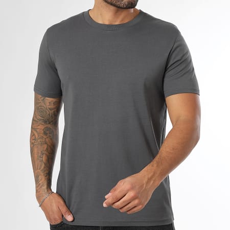 LBO - Lot De 5 Tee Shirts 170 Vert Bleu Marine Gris Anthracite Noir Blanc
