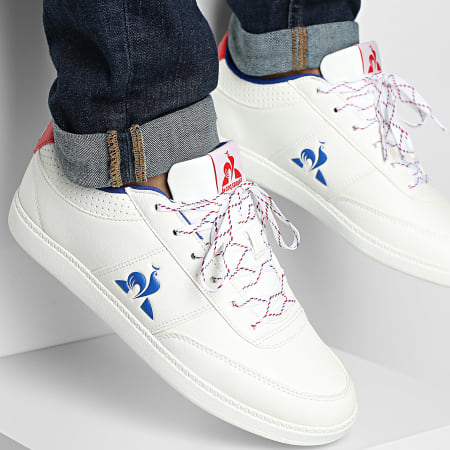 Le Coq Sportif - Baskets LCS Derby 1 2520538 Optical White Fiery Red