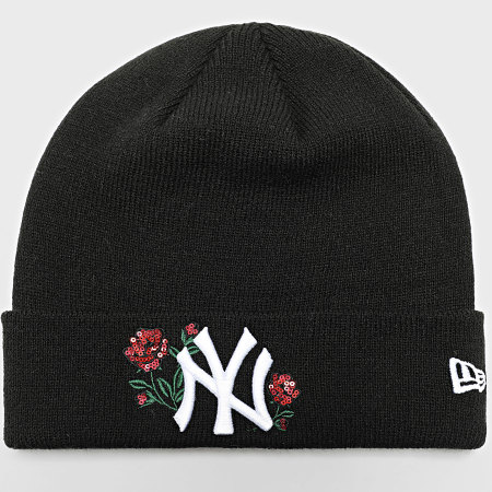New Era - Bonnet Femme Sequin Rose NY Yankees 60691291 Noir Floral