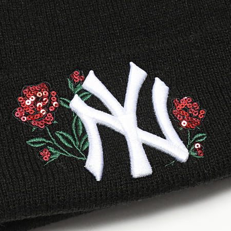 New Era - Bonnet Femme Sequin Rose NY Yankees 60691291 Noir Floral