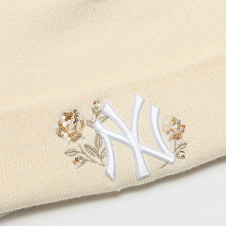 New Era - Bonnet Femme Sequin Rose NY Yankees 60691295 Beige Clair Floral