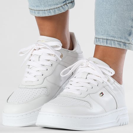 Tommy Hilfiger - Baskets Femme Sporty Cupsole Leather 8795 White