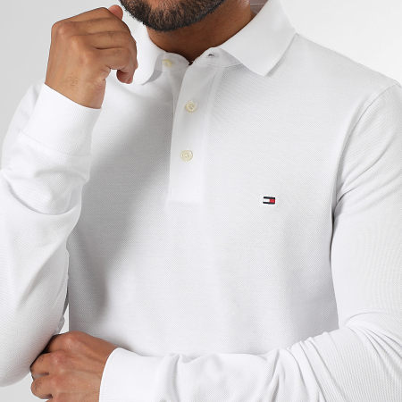 Tommy Hilfiger - Polo Manches Longues Slim 1985 0182 Blanc