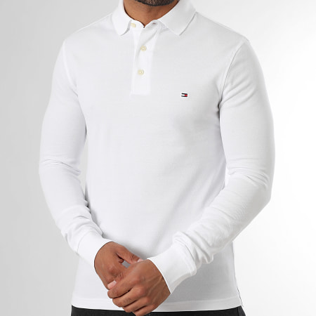 Tommy Hilfiger - Polo Manches Longues Slim 1985 0182 Blanc