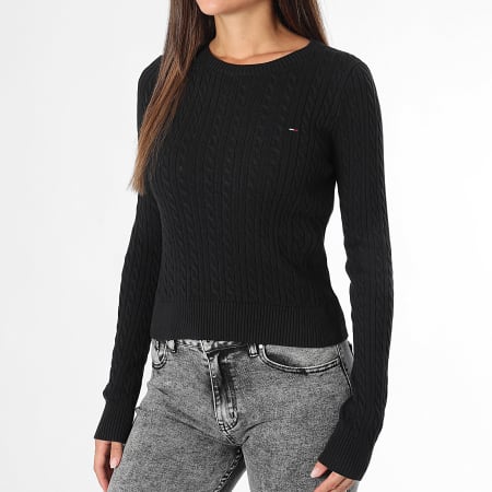 Tommy Jeans - Pull Femme Cable Essential 2165 Noir